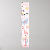 Dierengroeikaart van het meisje Oerwoud houdt bij  Poster (Voorkant)