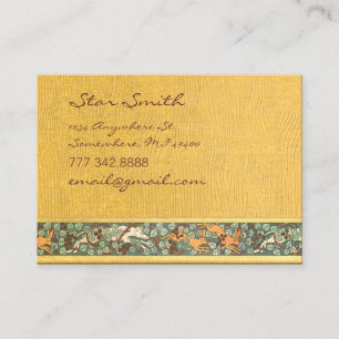  Dierenjacht Hond en Konijnen Houtkorrel Visitekaartje