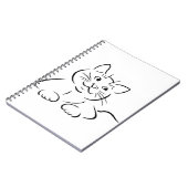 Dierenkattenvanger Kitten Kittie Schets Notitieboek (Linkerzijde)