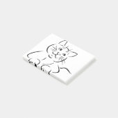 Dierenkattenvanger Kitten Kittie Schets Post-it® Notes (Schuin)