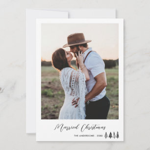 Dierenkersttypografie Couple Foto Feestdagenkaart