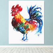 Dierenkleurig kunstontwerp voor kippen | DIERENVRI Canvas Afdruk (Insitu (Houten vloer))