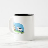 Dierenklik Tweekleurige Koffiemok (Voorkant links)