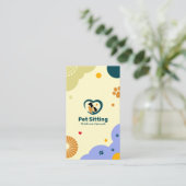 Dierenkliniek, Huisdier zitten, dierenarts, huisdi Visitekaartje (Staand voorkant)
