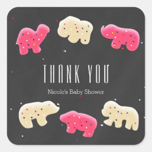 Dierenkoekjes Baby Shower Feest Favor Stickers