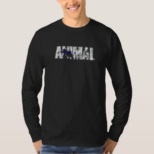 Dierenkrachtpatser Gym Bodybuilding Weefsel T-shirt