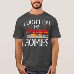 Dierenliefdesvegetarie Vegan Ik eet mijn huizen ni T-shirt