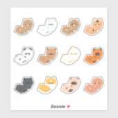 dierenpaar sticker (Vel)