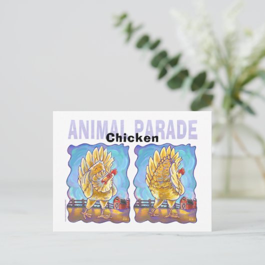 Dierenparade Chicken Briefkaart (Staand voorkant)