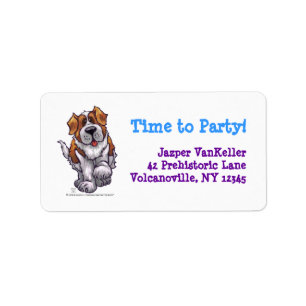 Dierenparade St. Bernard Dog Party Adresetiketten Etiket