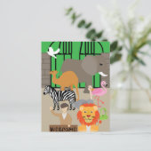Dierenpark Briefkaart (Staand voorkant)