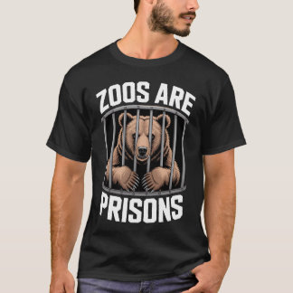 Dierenparken zijn gevangenissen - dierbevrijdingsv t-shirt