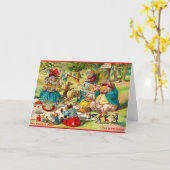 Dierenpicknick Kaart (Gele Bloem)