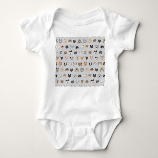 Dierenplezier: Katten Honden Doodle Mix Romper (Voorkant)