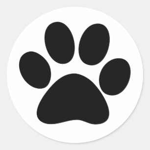 Dierenpoot Ronde Sticker