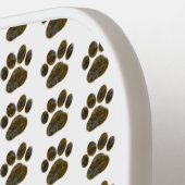 Dierenpoot Silhouet Halloween Sinaasappel Custom Pickleball Paddle (Links Detail)