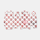Dierenpoot Silhouet Rood Kerstmis Pawty Papier Bedankdoosjes (Uitgevouwen)