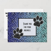 Dierenpootje Niet duur Dank u voor uw bestelling Briefkaart (Voorkant / Achterkant)