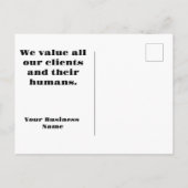 Dierenpootje Niet duur Dank u voor uw bestelling Briefkaart (Achterkant)