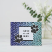 Dierenpootje Niet duur Dank u voor uw bestelling Briefkaart (Staand voorkant)