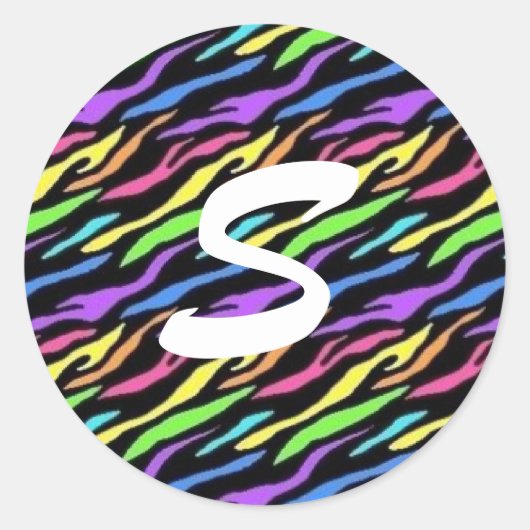 Dierenprint alfabet sticker (Voorkant)