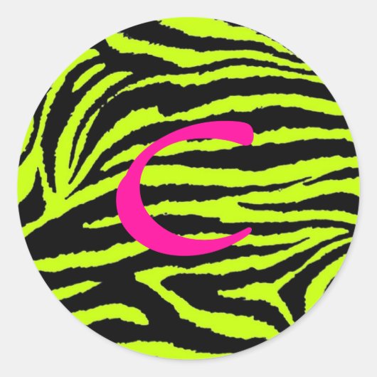 Dierenprint alfabet sticker (Voorkant)