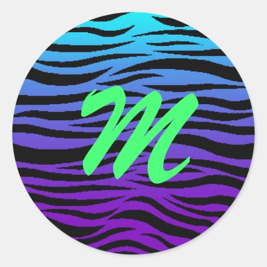 Dierenprint alfabet sticker (Voorkant)