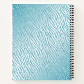 Dierenprint Blauw Glitter Glam Notitieboek (Achterkant)