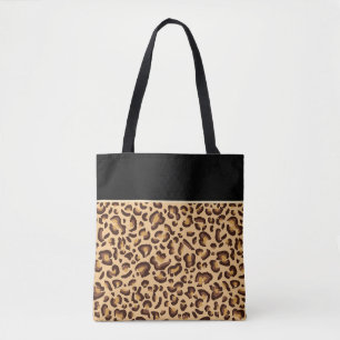 Dierenprint boodschappentas draagtas