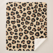 Dierenprint, Bruine luipaard, Cheetah Spots, Harte Sherpa Deken (Voorkant)