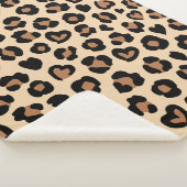 Dierenprint, Bruine luipaard, Cheetah Spots, Harte Sherpa Deken (3/4)