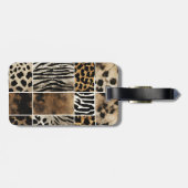 Dierenprint - dubbelzijdig Bagagelabel (Achterkant horizontaal)