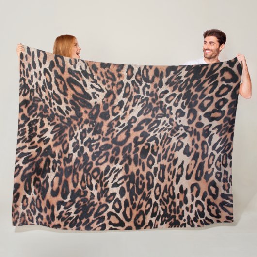 Dierenprint Fleece Deken (In situ)
