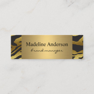 Dierenprint / Gouden Luxe Mini Visitekaartje