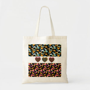 Dierenprint Harten Patroon Tote Bag