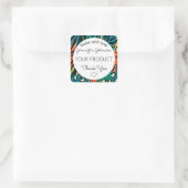 Dierenprint kleurrijk vierkante sticker (Tas)