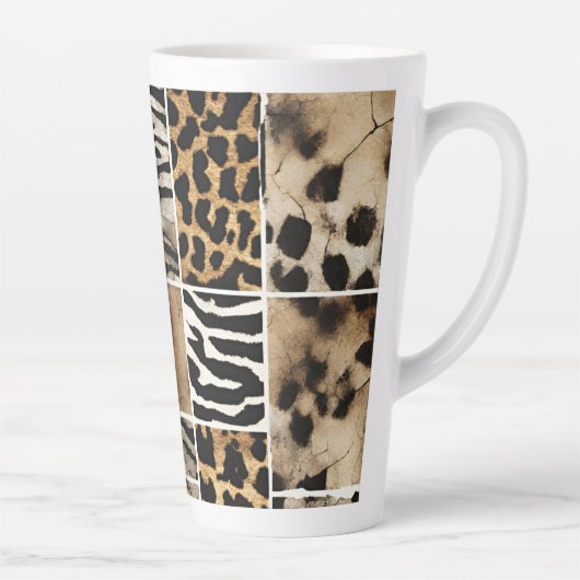 Dierenprint - Latte Mok (Rechts)