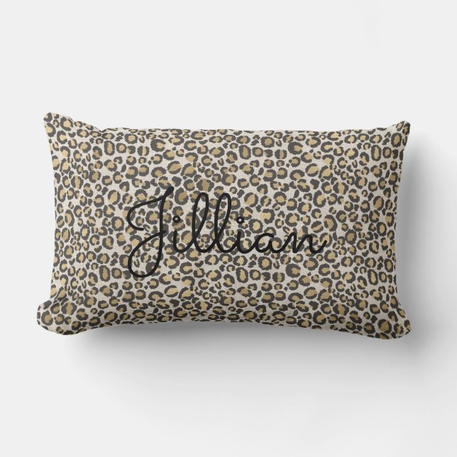 Dierenprint Leopard Neutrals NAAM Chic Trendy Kussen (Voorkant)
