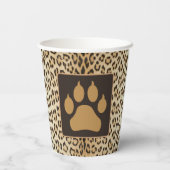 Dierenprint Leopard papieren beker (Achterkant)