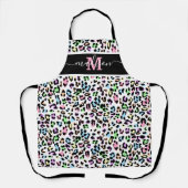 Dierenprint Luipaard Chic Monogram Schort (Voorkant)