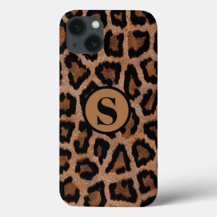 Dierenprint Luipaard Monogram Naam iPhone 13 Hoesje