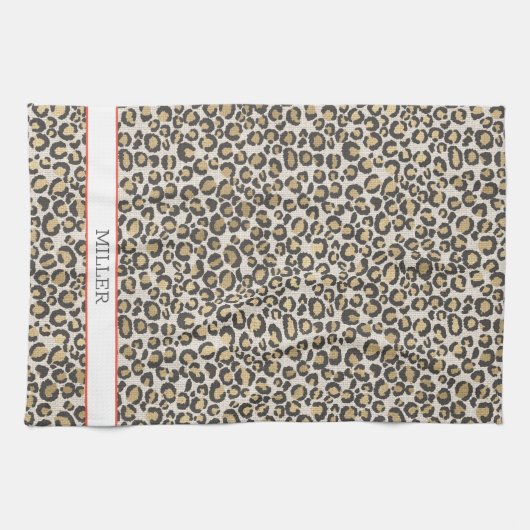 Dierenprint Luipaard naam Chique Home Decor Theedoek (Horizontaal)