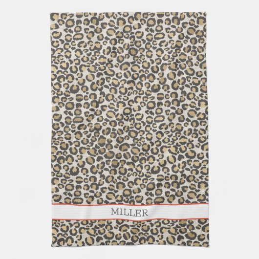 Dierenprint Luipaard naam Chique Home Decor Theedoek (Verticaal)