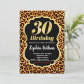 Dierenprint Luipaard uitnodiging (Staand voorkant)