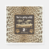 Dierenprint Luipaard Verjaardags Papier Servet (Voorkant)