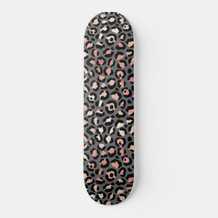 Dierenprint Luipaardvlekken Zwart Roze Wilde Diere Skateboard