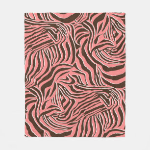 Dierenprint, naadloos zebrapatroon. fleece deken