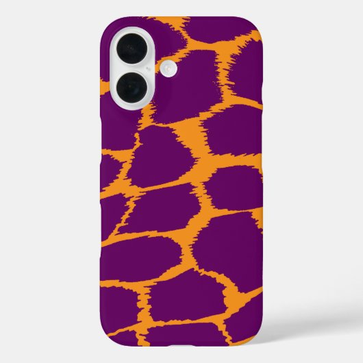 Dierenprint oranje paarse heldere afbeelding Case-Mate iPhone case (Achterkant)