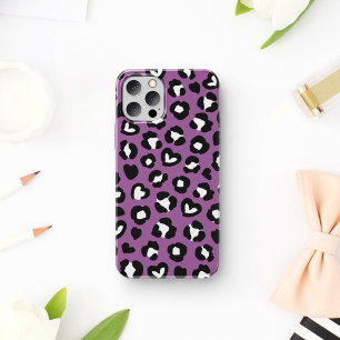 Dierenprint, Paarse luipaard, Cheetah Spots, Hart iPhone 11 Hoesje