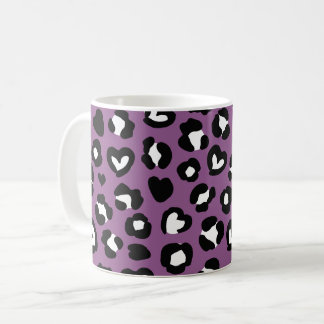 Dierenprint, Paarse luipaard, Cheetah Spots, Hart Koffiemok